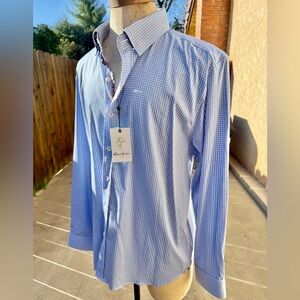 Men’s XXXL 3XL Robert Graham button down Blue Checkered Men's Shirt NWT
